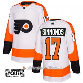 Barn Ishockey Philadelphia Flyers Tröja Wayne Simmonds 17 Adidas 2017-2018 Vit Authentic